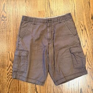 Dockers Mens Cargo Shorts Ripstop Cotton Multi Pocket Size 34 Brown‎
